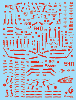 Delpi-Decal  RG Sazabi Red Holo