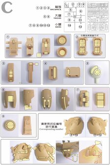 Cantonese-C Precut Tape for Fortune Meow MG Zaku III