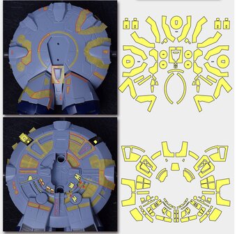 Cantonese-C Precut Tape for Bandai MG Providence Shell