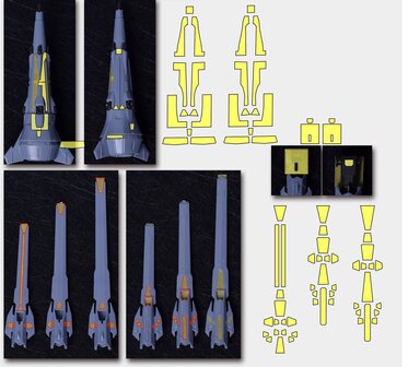 Cantonese-C Precut Tape for Bandai MG Providence Shell