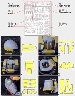 Cantonese-C Precut Tape for AnchoreT-YJL MG Zaku II