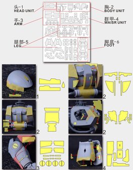 Cantonese-C Precut Tape for AnchoreT-YJL MG Zaku II