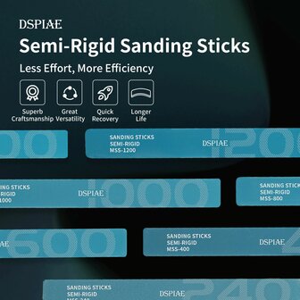 DSPIAE Semi-Rigid Sanding Sticks MSS 240-1500 Grit