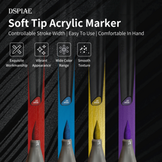 DSPIAE MKM Metallic Acylic Soft Tip Markers