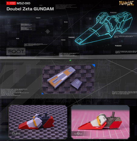 1/100 Maniac Studio MG ZZ Gundam Dress-up Kit
