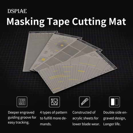DSPIAE Masking Tape Cutting Mat AT-ECC (Concentric Circles)