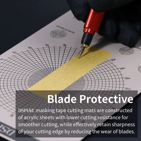 DSPIAE Masking Tape Cutting Mat AT-ECC (Concentric Circles)