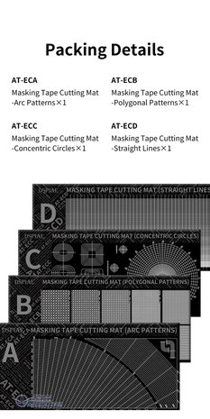 DSPIAE Masking Tape Cutting Mat AT-ECA (Arc Patterns)