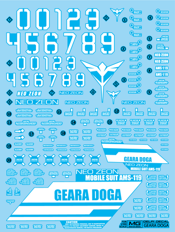 Delpi-Decal MG Geara Doga Luminous