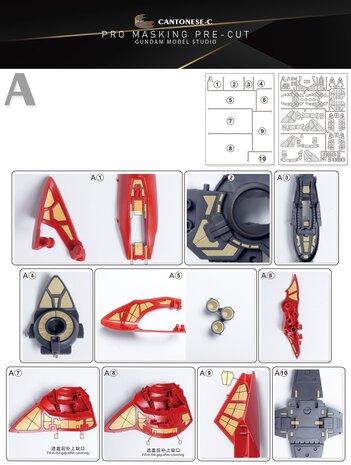 Cantonese-C Precut Tape for Bandai HG Nightingale