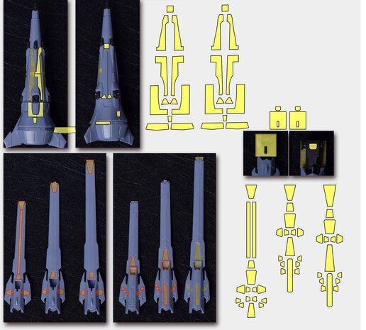 Cantonese-C Precut Tape for Bandai MG Providence Shell