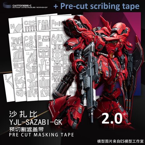 Cantonese-C Precut Tape for AnchoreT-YJL MG Sazabi 2.0