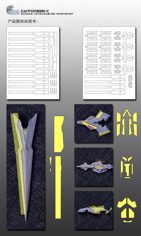 Cantonese-C Precut Tape for AnchoreT-YJL MG Amazing exia