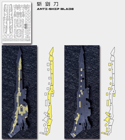 Cantonese-C Precut Tape for AnchoreT-YJL MG Trident Weapon