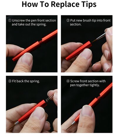 DSPIAE FBT Tips for Fine Painting Brush AT-FB 3 pcs