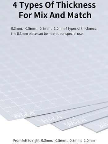 DSPIAE PC Series Pla Plate for Modelling 3pcs. Available in 4 Sizes
