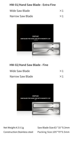 DSPIAE Aluminium Alloy Handsaw AT-HW + Blade