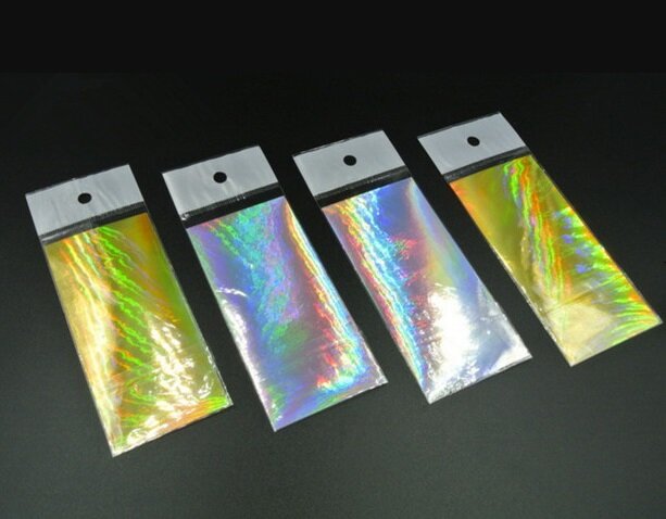 Sticker Holographic Smooth Silver or Gold