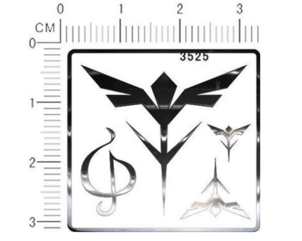 Easy Decal 3525 Zeon Logo for Sazabi, Silver or Gold