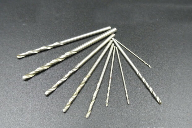 Drill Bit Set 0.8mm-3.0mm, 10pcs Diamond Boxed