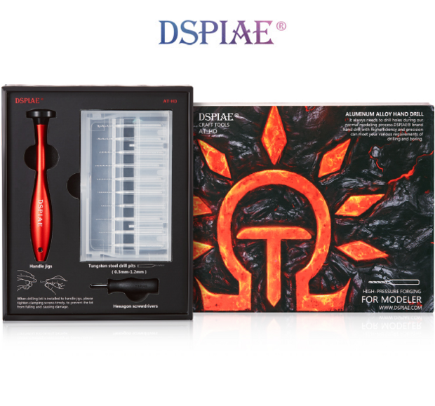 DSPIAE Hand Drill Set with 10 Drill Bits AT-HD