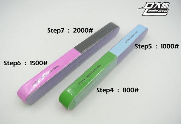 DL Decal Sanding 3 Sticks 7 grits 240-2000