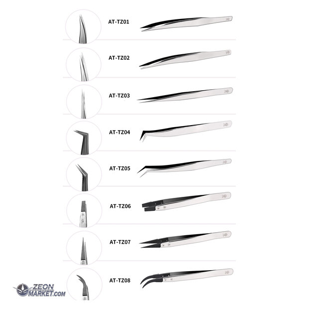 DSPIAE Anti-Static Flat Head Tweezer AT-TZ06