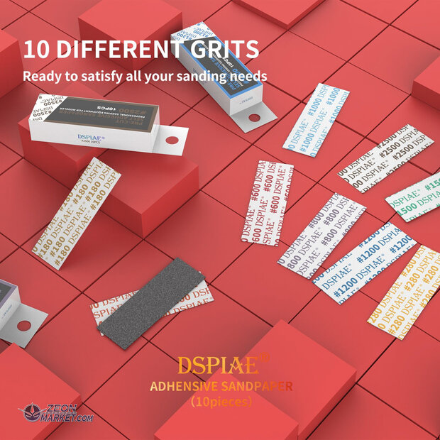 DSPIAE Adhesive Sandpaper MSP 180-2500 Grit