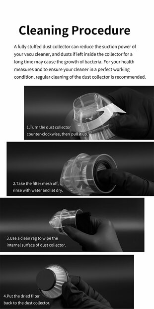 DSPIAE Portable Handheld Vacuum Filter HC-F01