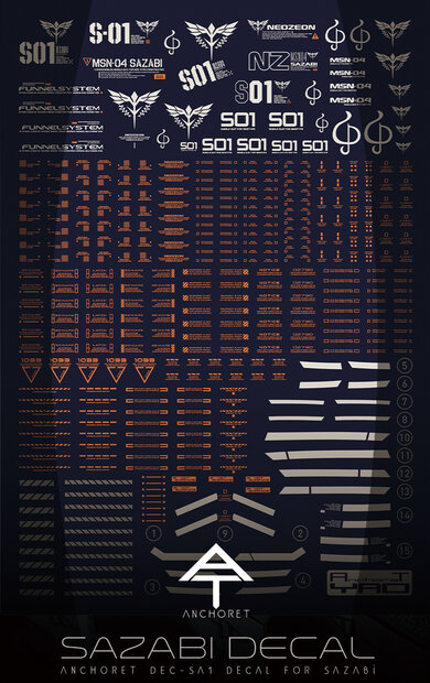 Anchoret YJL DL-01 MG Sazabi Decal