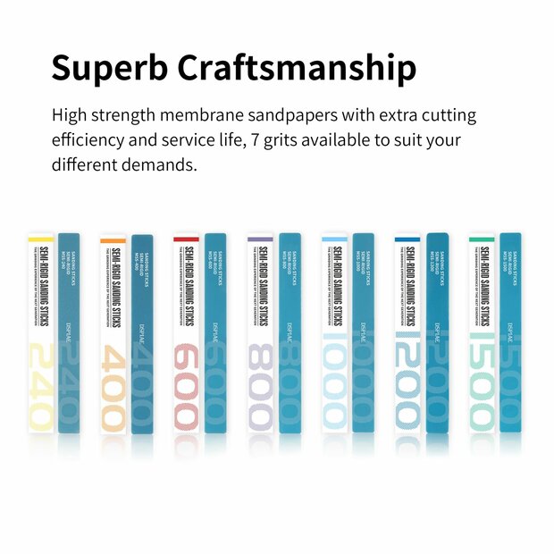 DSPIAE Semi-Rigid Sanding Sticks MSS 240-1500 Grit