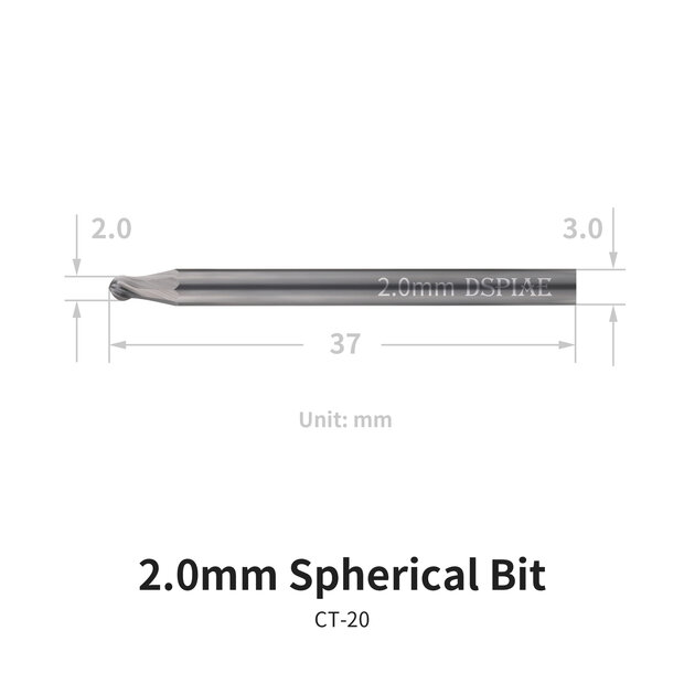 DSPIAE Spherical Bits 2.0~5.0mm