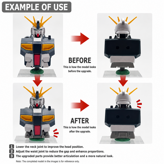Moshi EG Nu Gundam Waist &amp; Neck Upgrade HS037