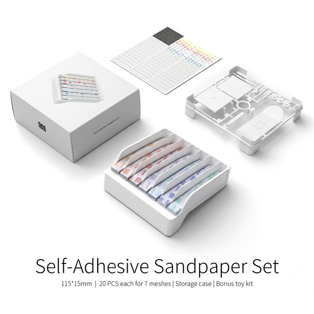 GEEHOBBY Self-Adhesive Sandpaper Set GH-SP-S01
