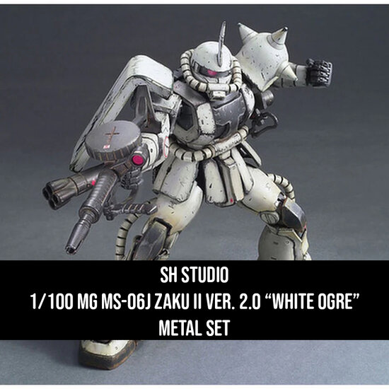 SH Studio MG MS-06J Zaku II White Ogre ver.2.0 Metal Set