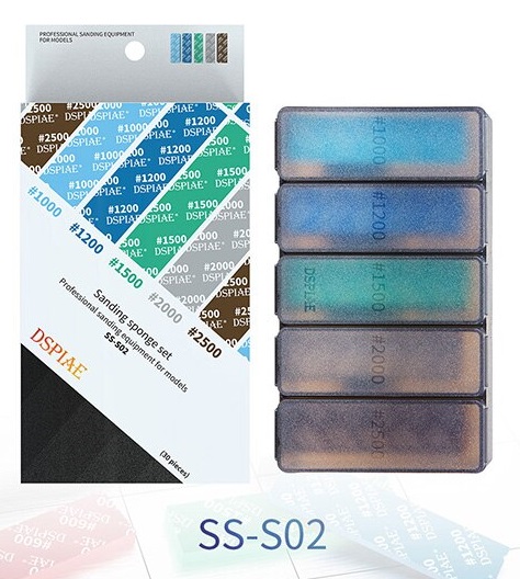 Set 30 éponges Abrasives DSPIAE #1000-#2500 - Pour Modélisme Et Finition