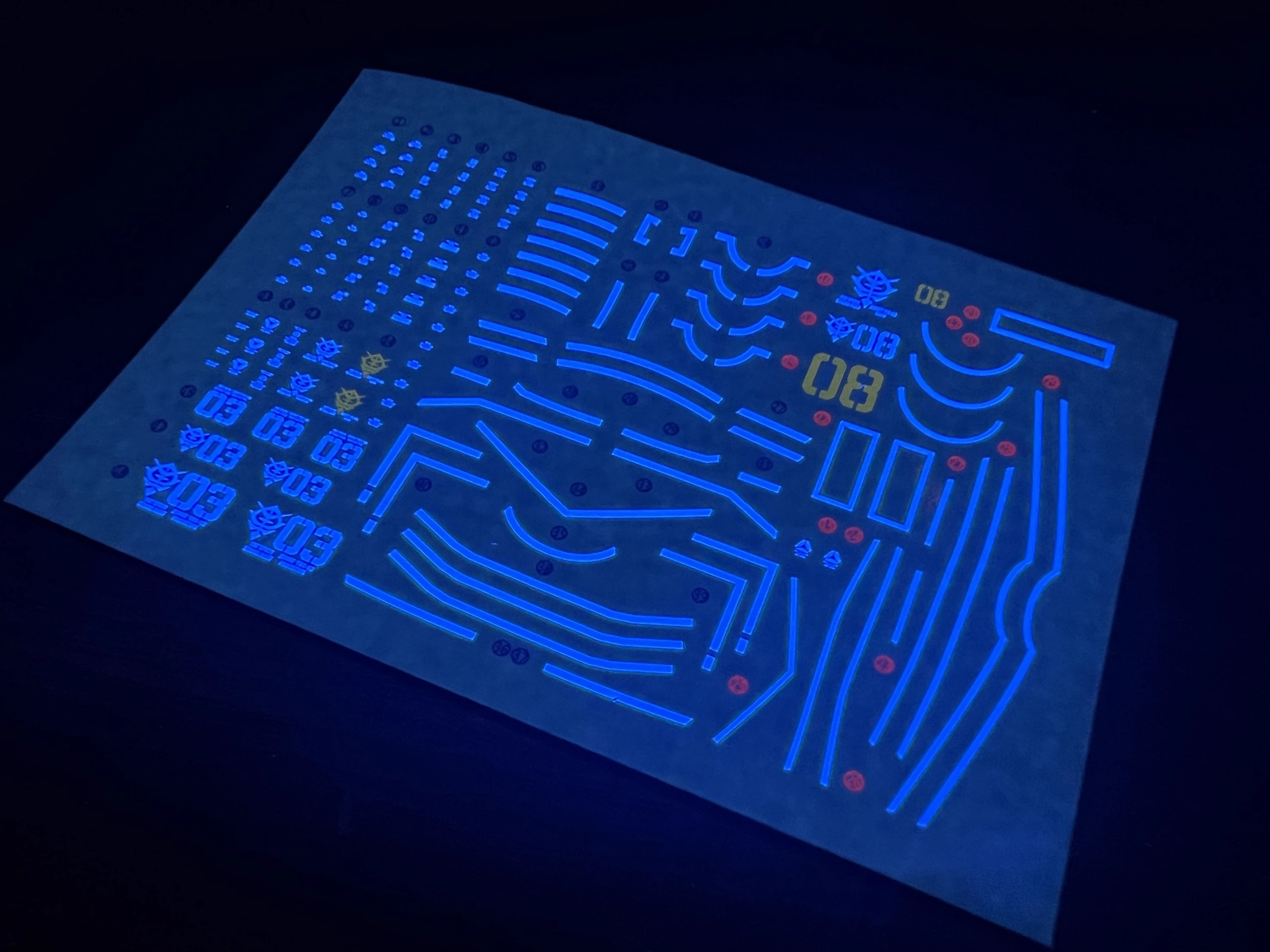 Flaming-Snow HG-10 Zaku I / Waff Fluorescent Water Slide Decal